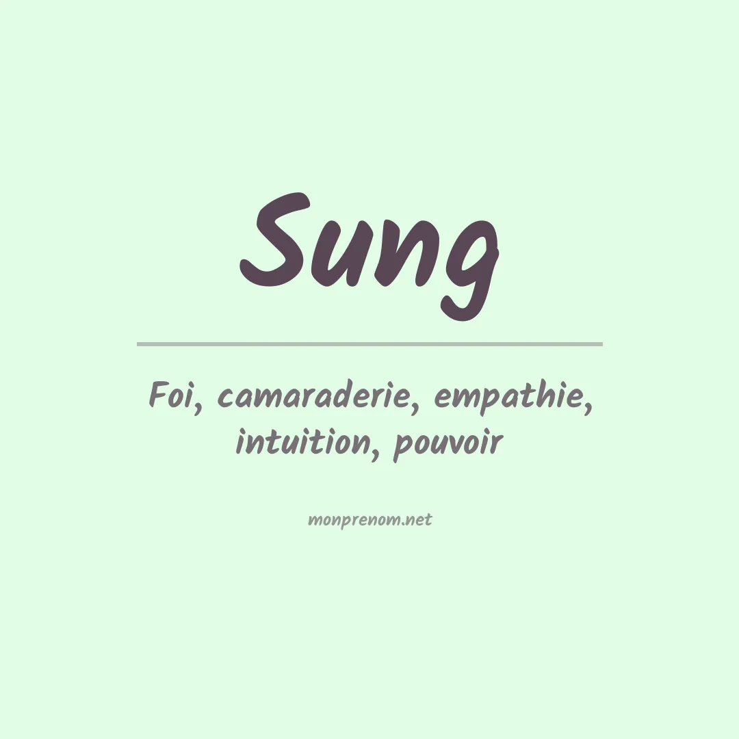 Prénom Sung
