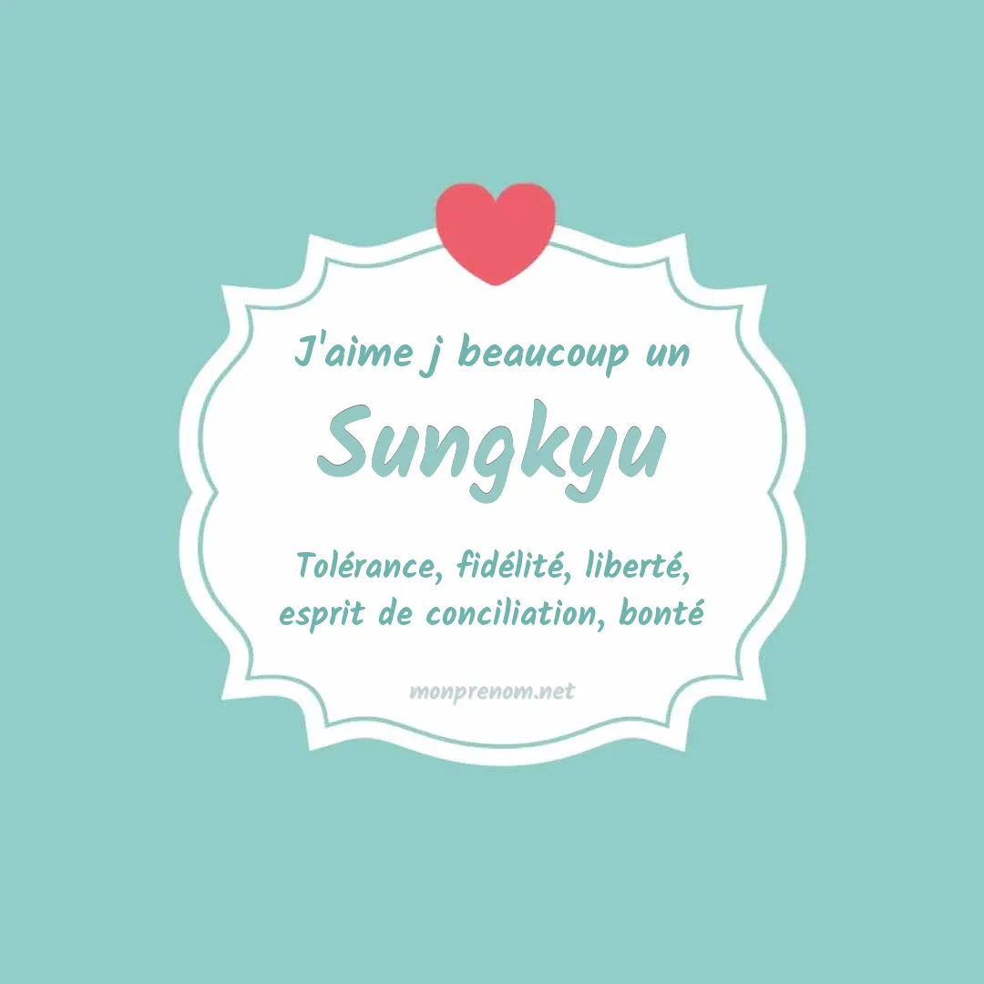 J'aime beaucoup Sungkyu