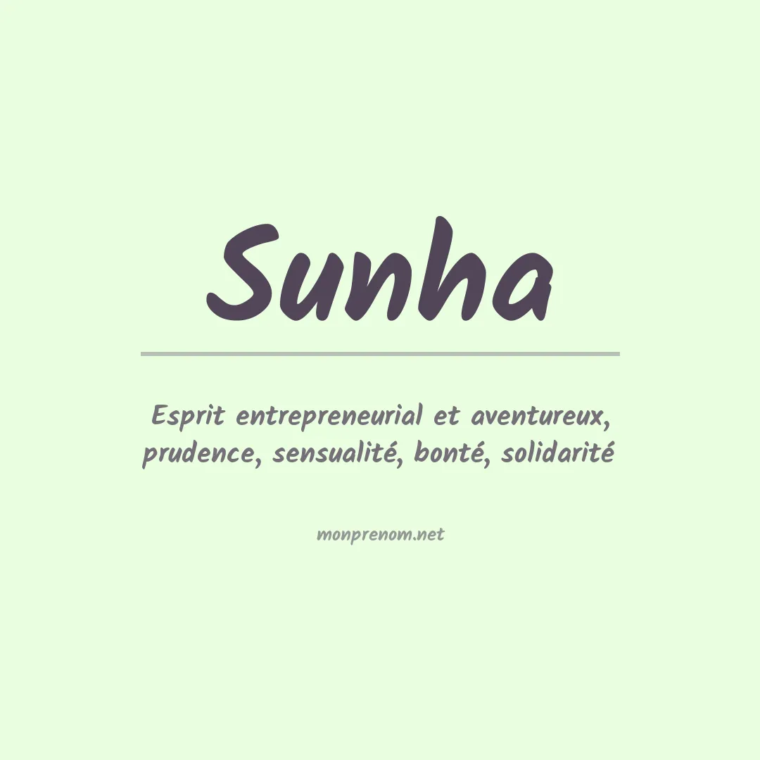 Signification du prénom Sunha