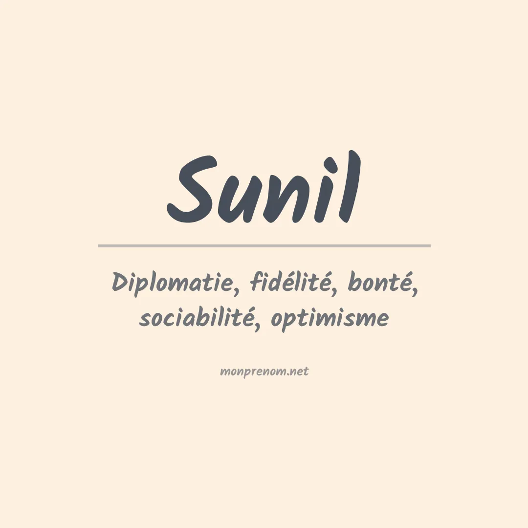 Signification du prénom Sunil