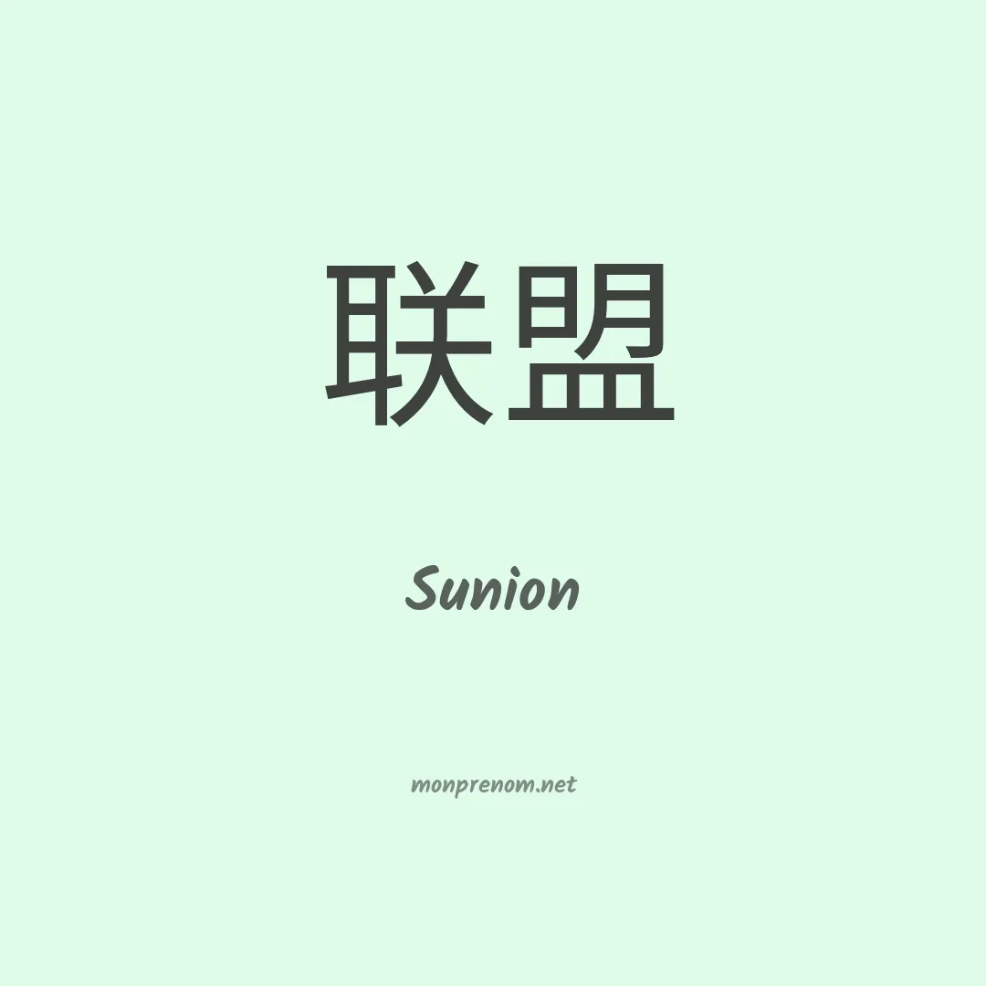 Sunion en chinois