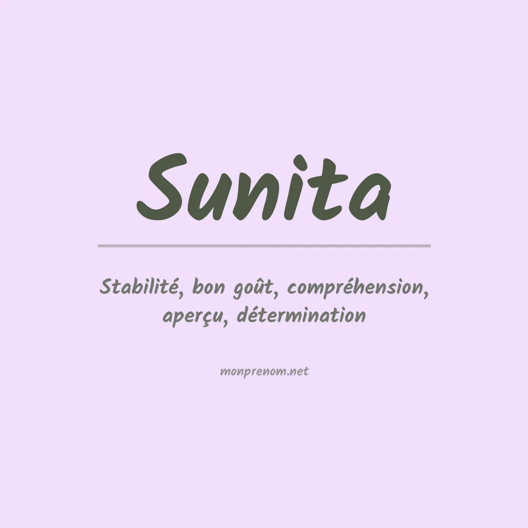Prénom Sunita