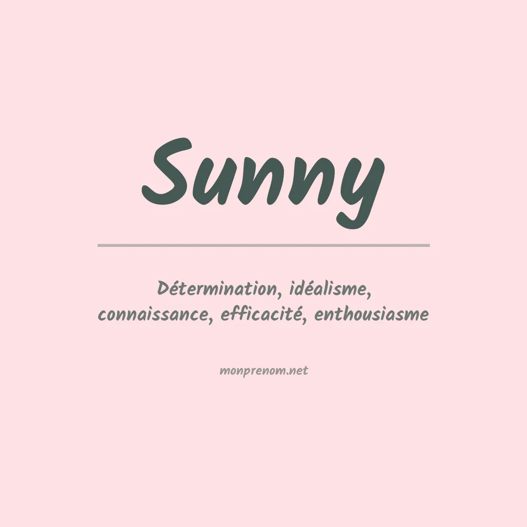 Signification du prénom Sunny