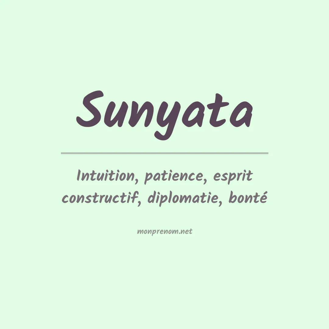 Signification du prénom Sunyata