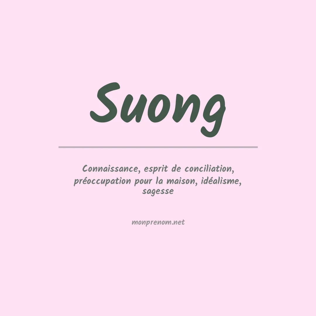 Signification du prénom Suong