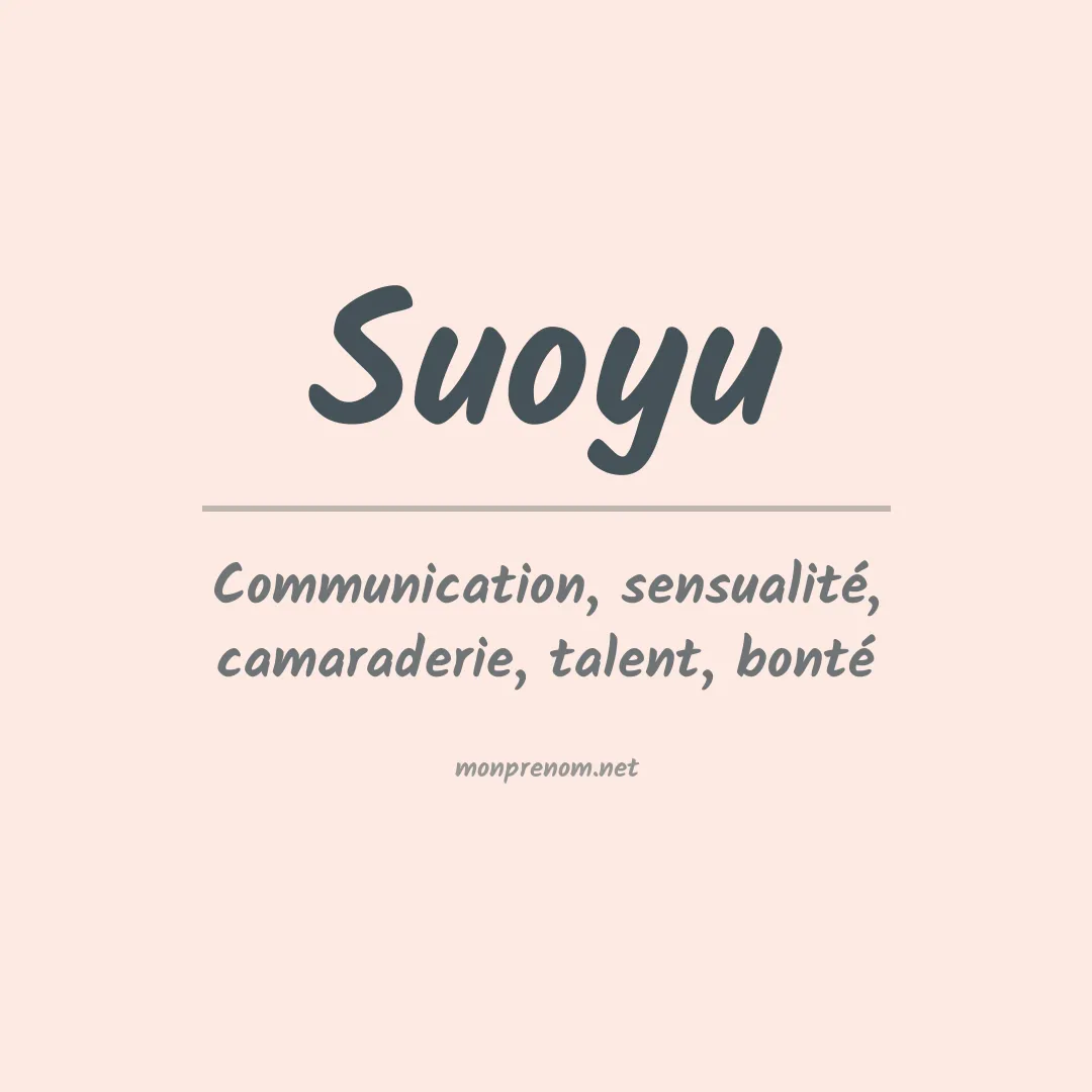 Signification du prénom Suoyu