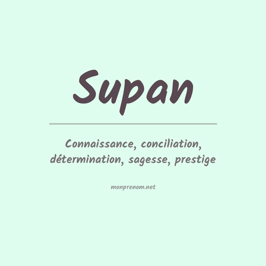 Prénom Supan