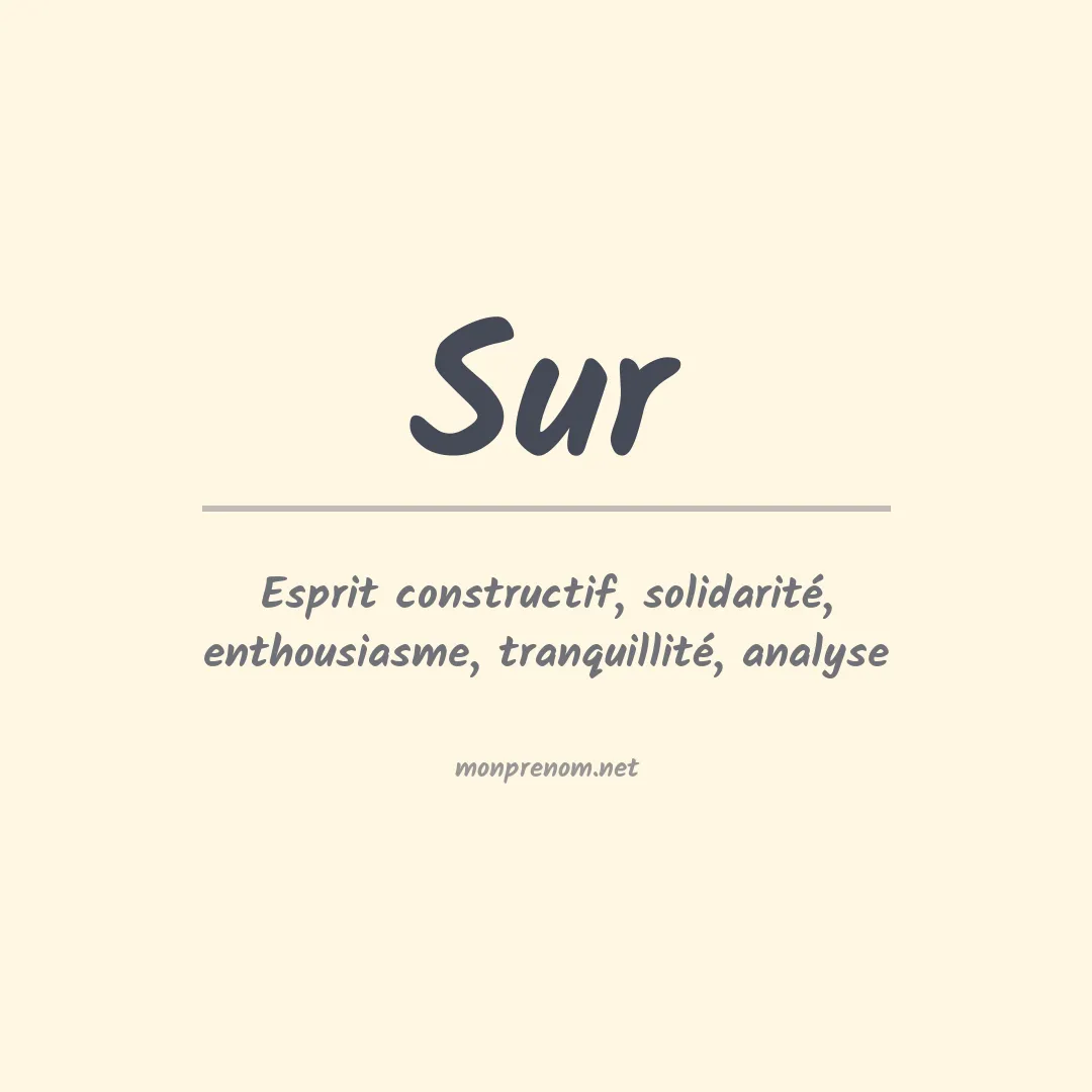 Prénom Sur