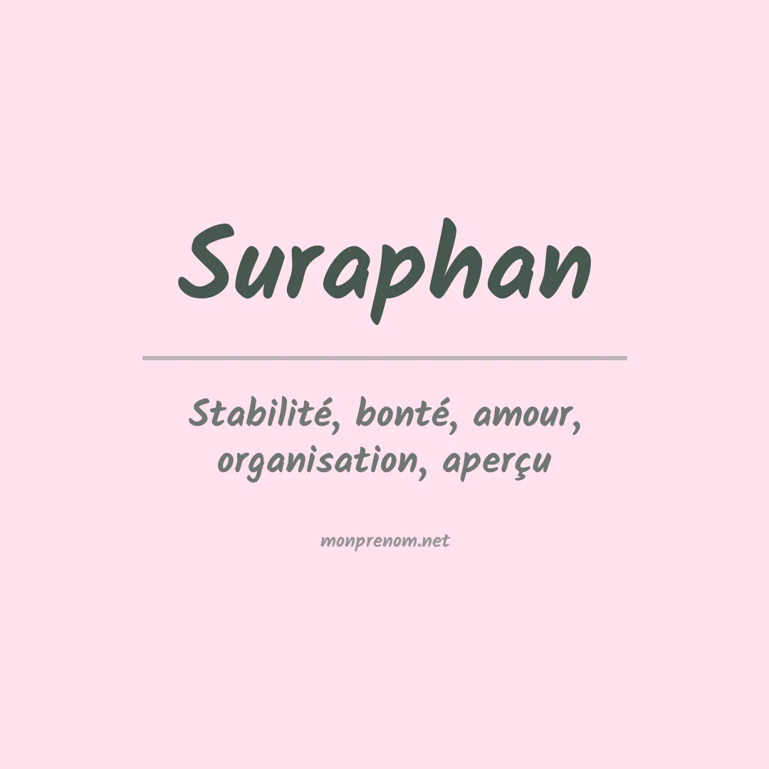 Signification du prénom Suraphan