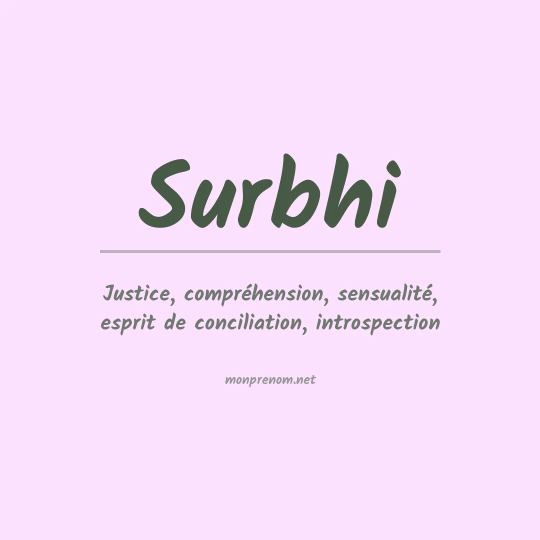 Signification du prénom Surbhi