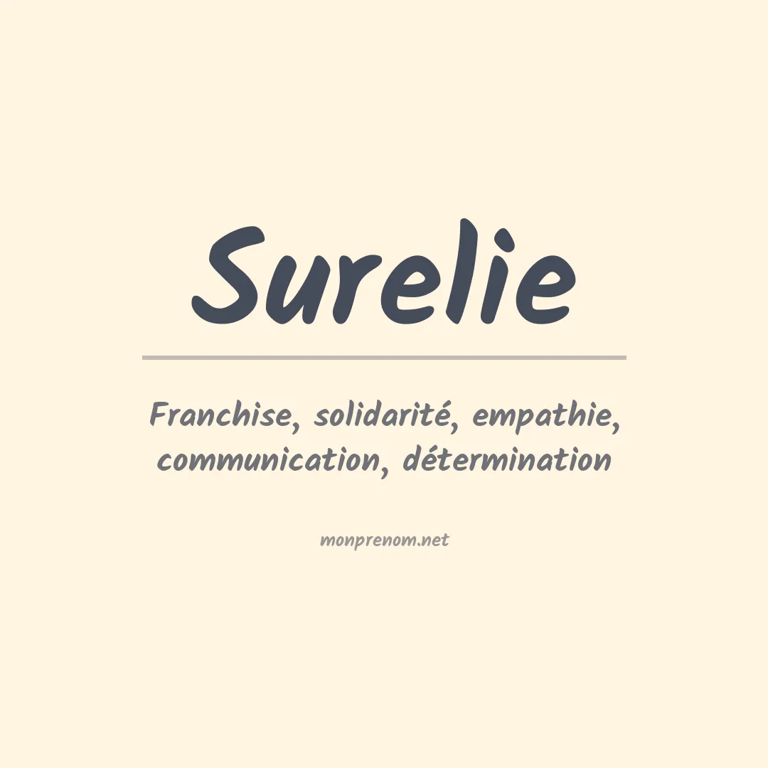 Signification du prénom Surelie