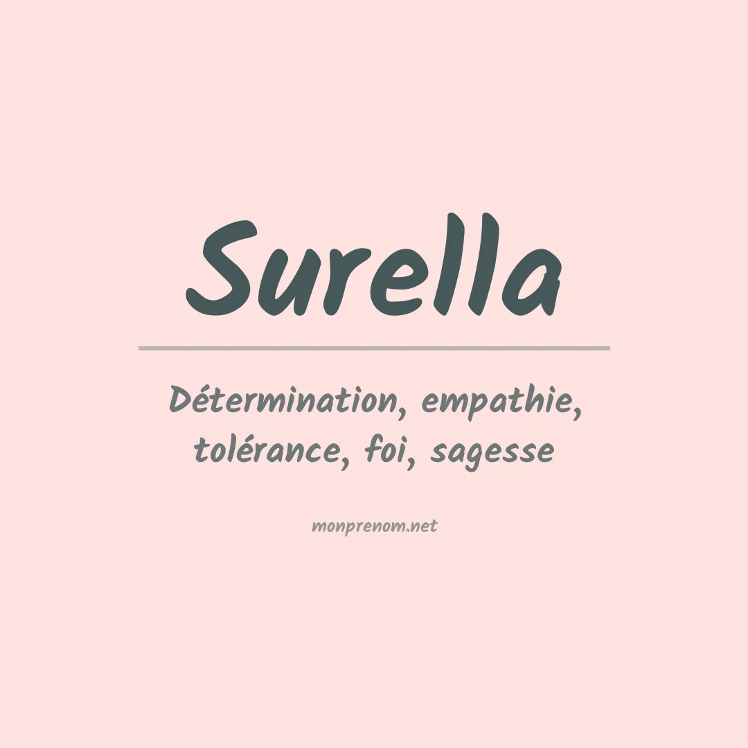 Signification du prénom Surella