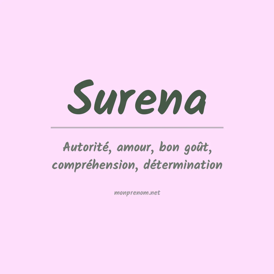 Signification du prénom Surena