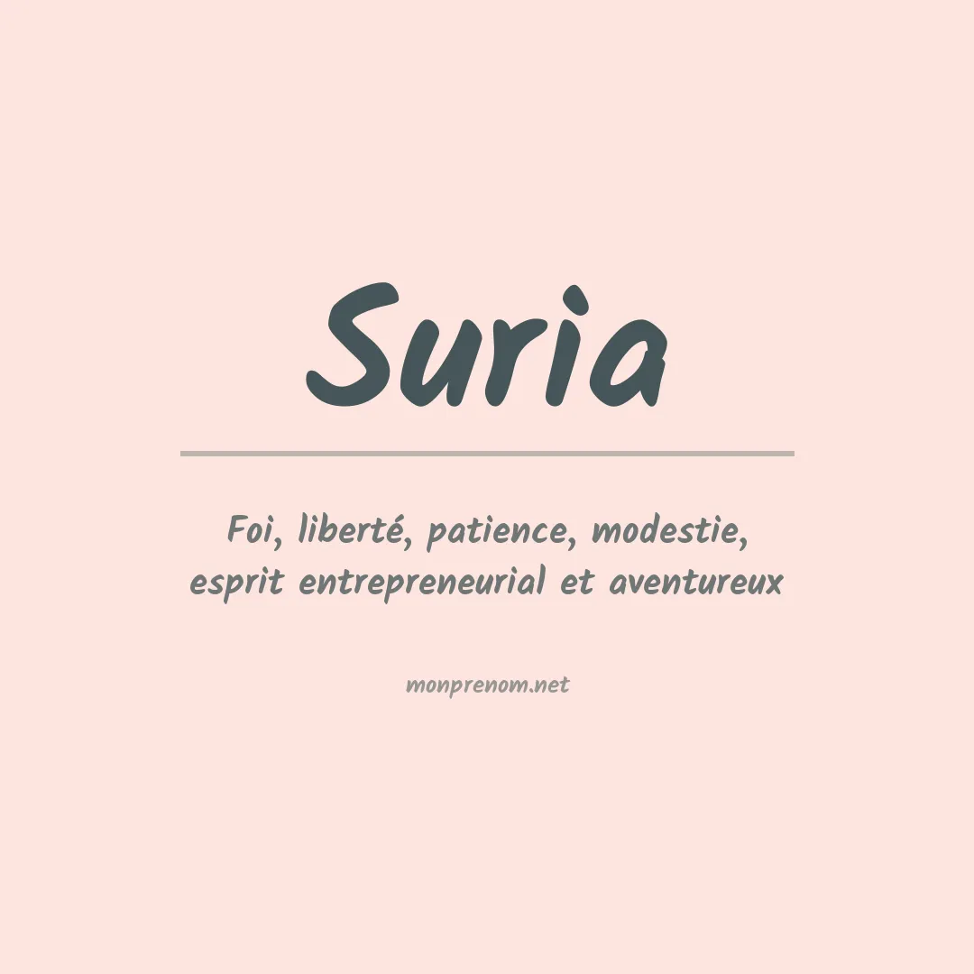 Prénom Suria