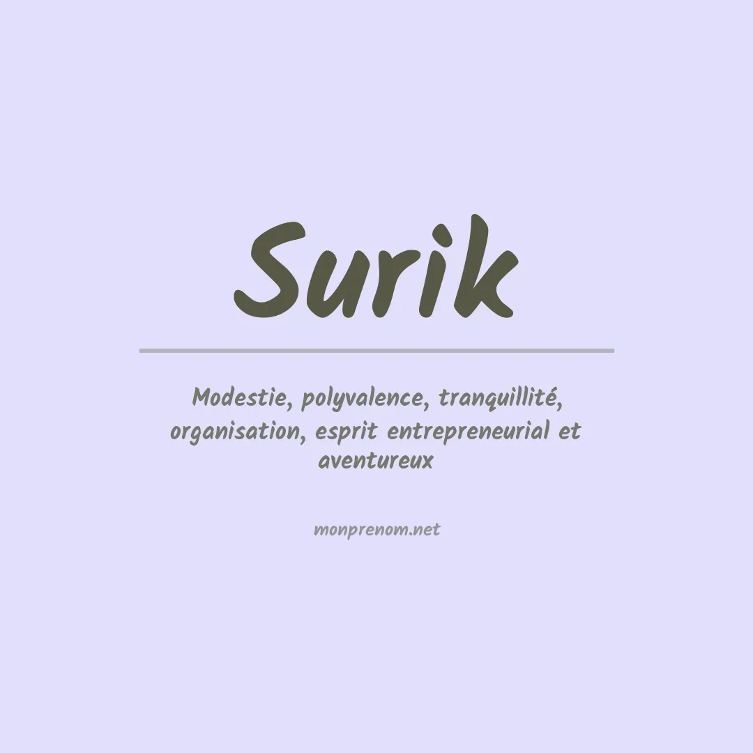 Prénom Surik