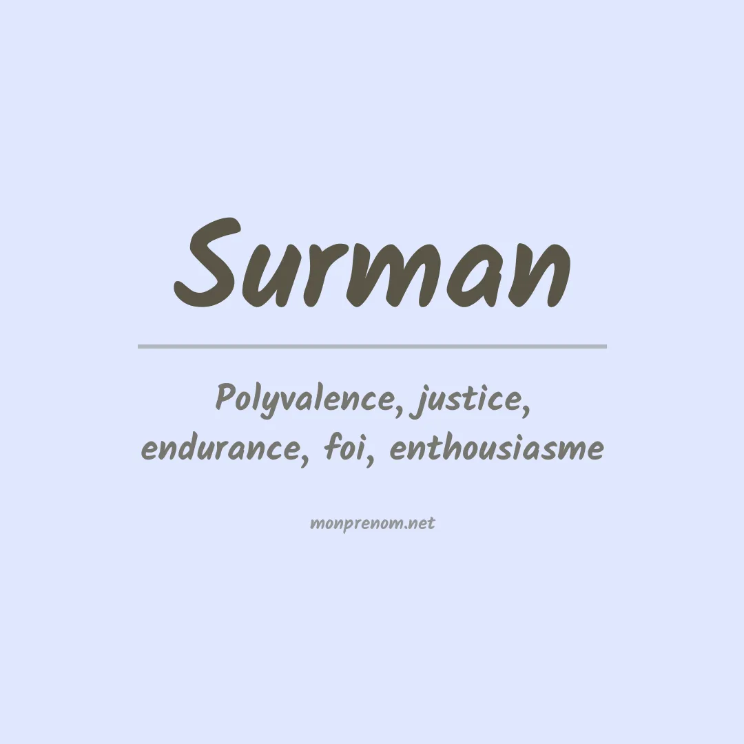 Prénom Surman