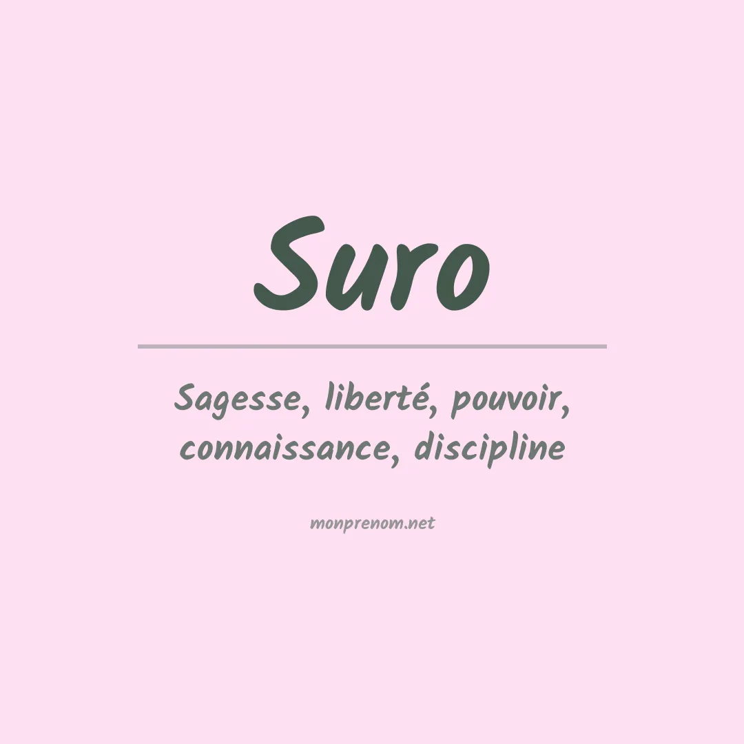 Signification du prénom Suro