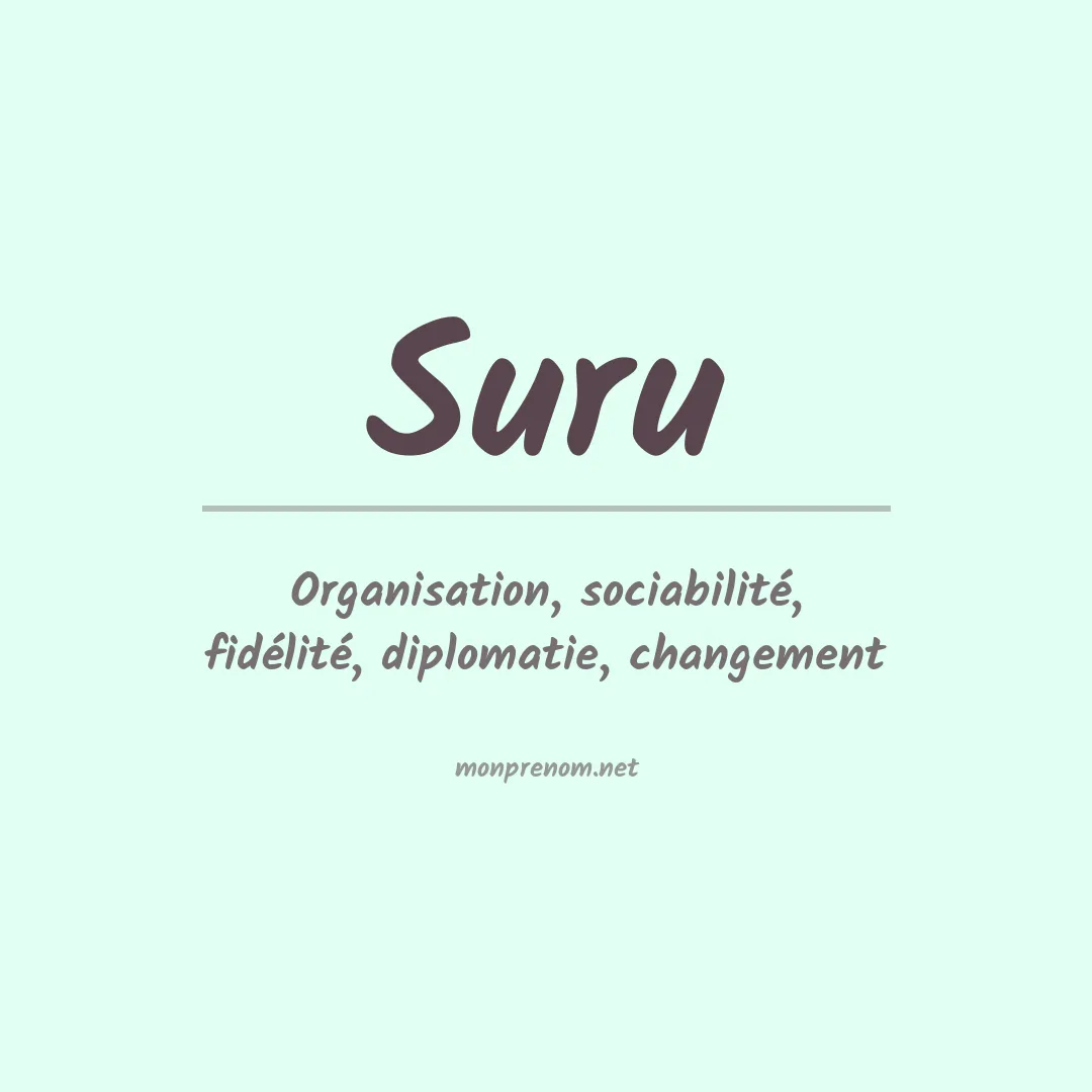 Signification du prénom Suru