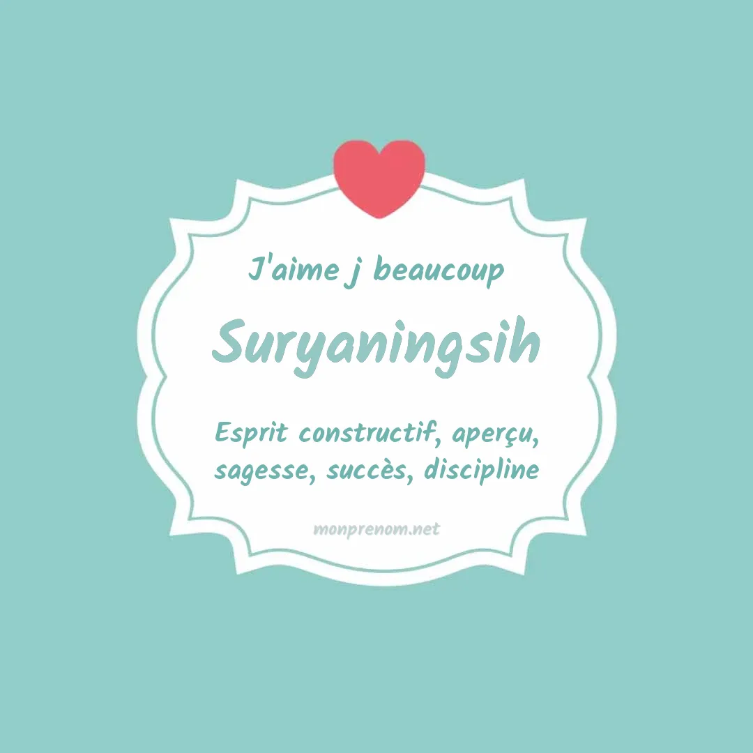 J'aime beaucoup Suryaningsih