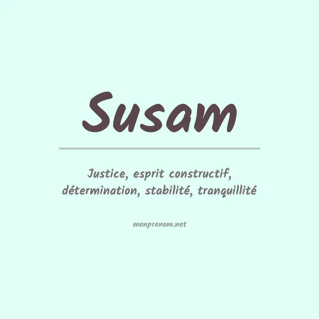 Prénom Susam