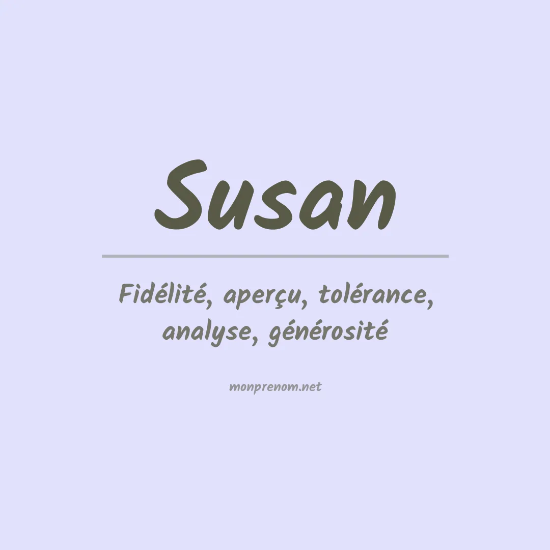 Prénom Susan