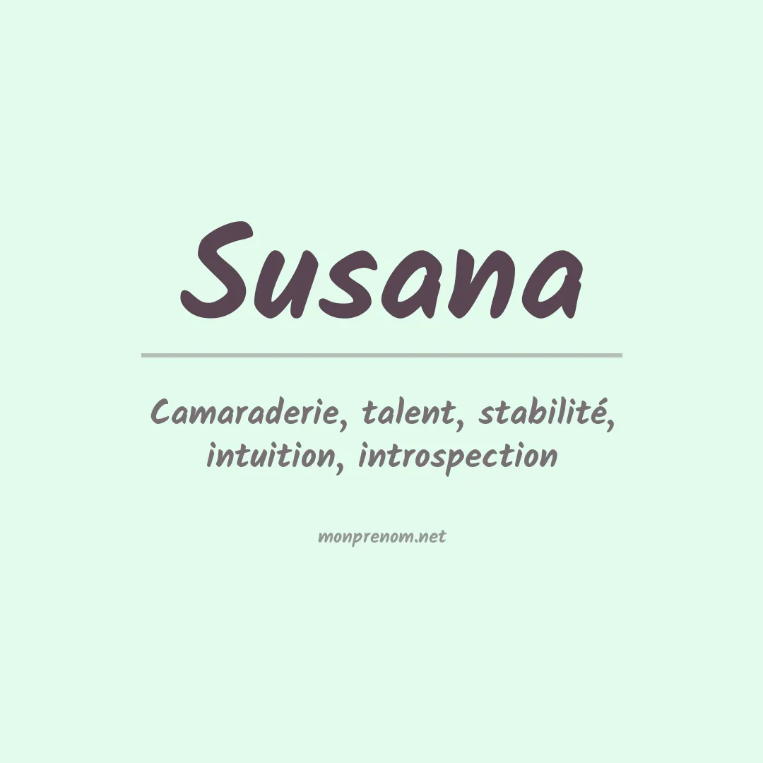 Prénom Susana