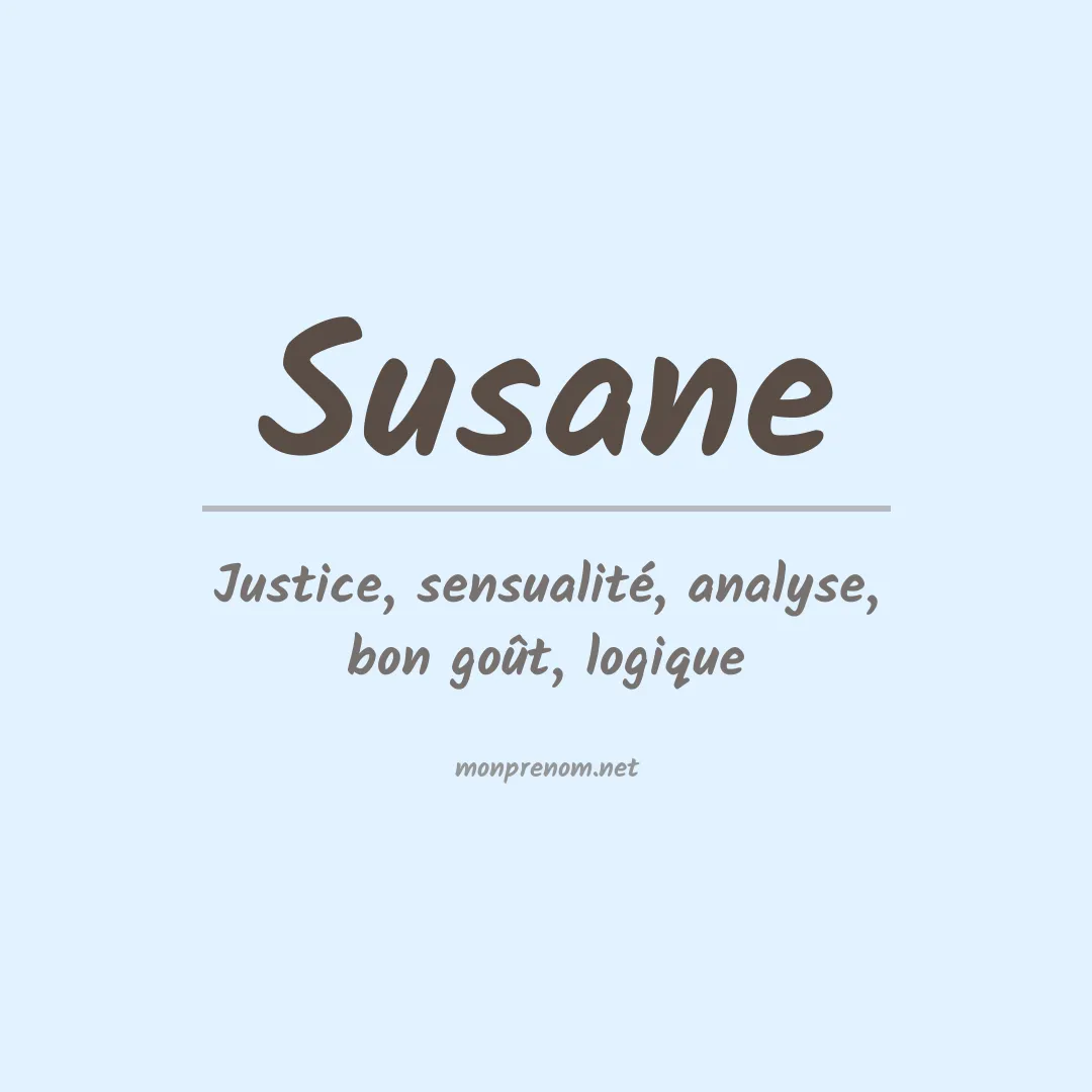 Prénom Susane