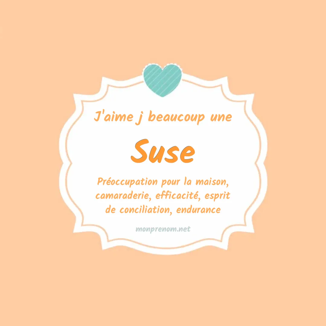 J'aime beaucoup Suse