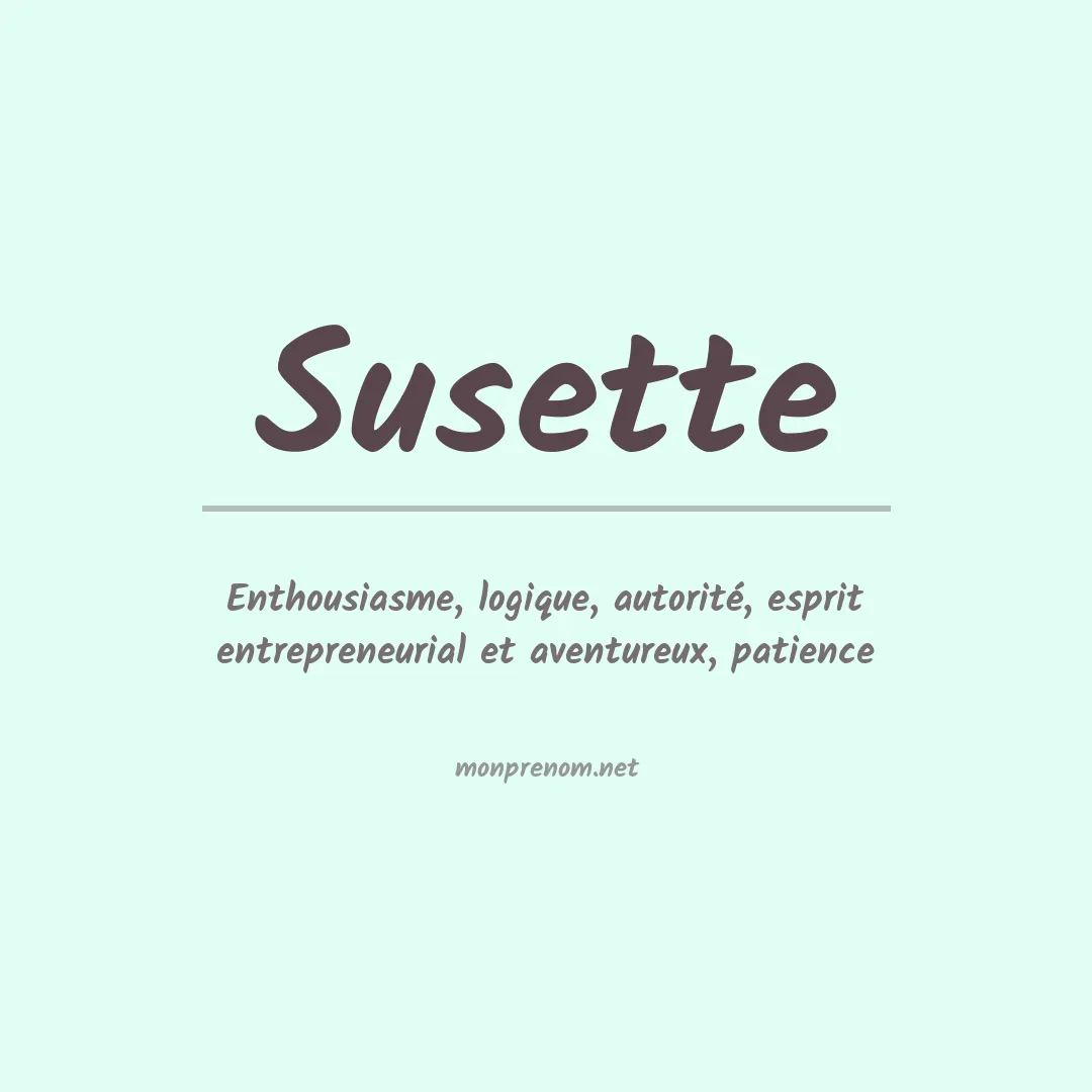 Prénom Susette