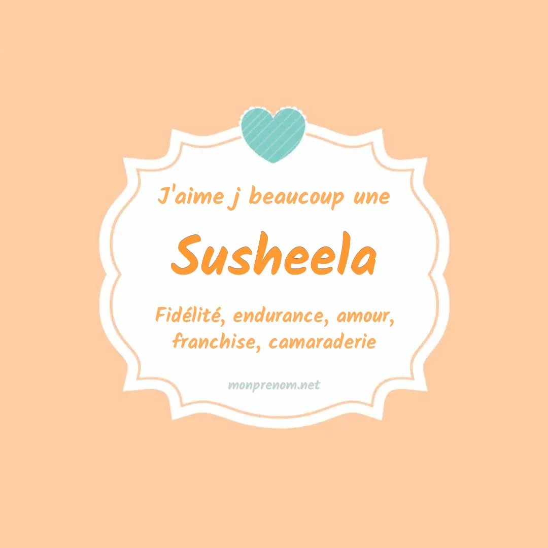 J'aime beaucoup Susheela