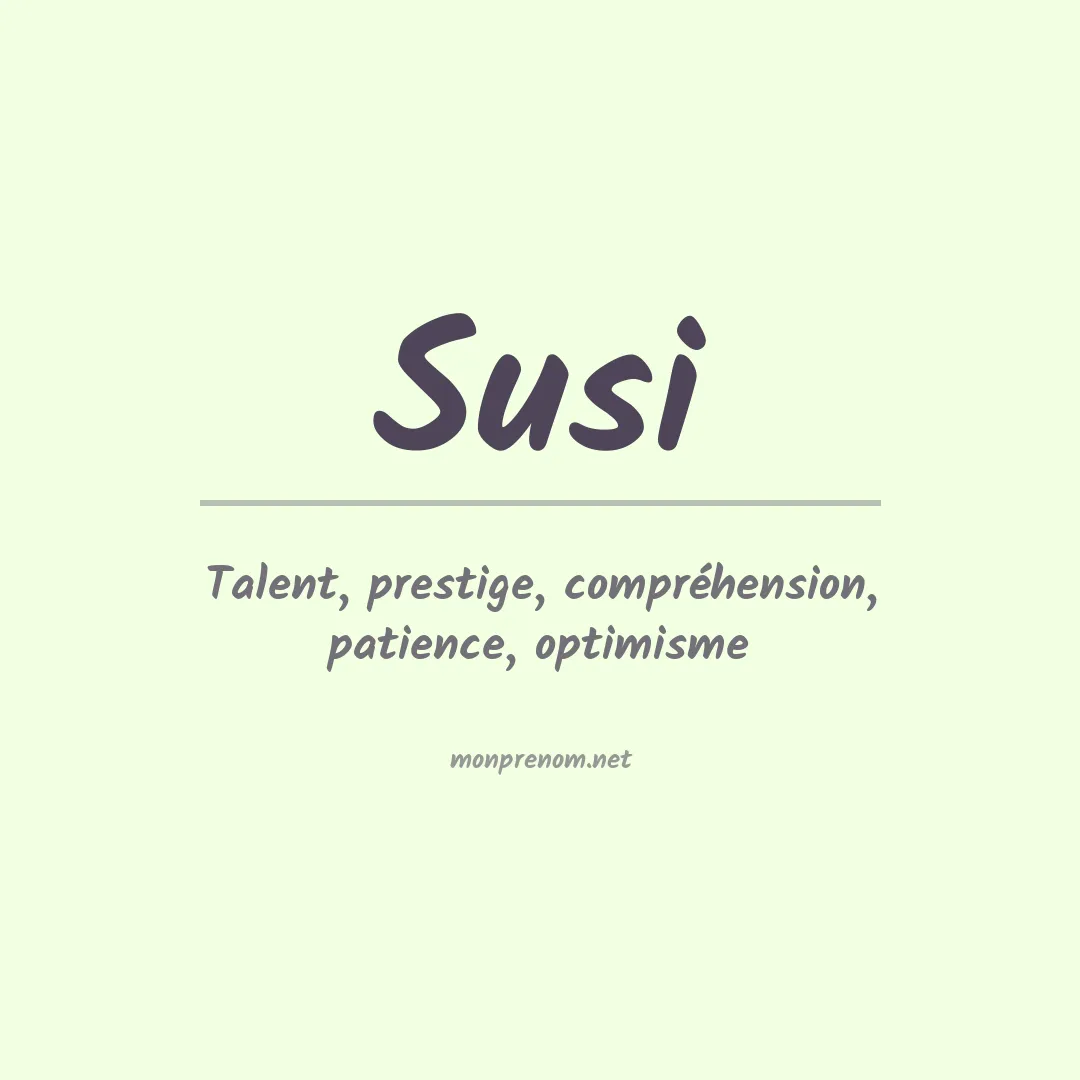 Prénom Susi