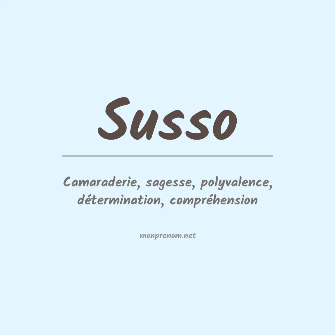 Signification du prénom Susso