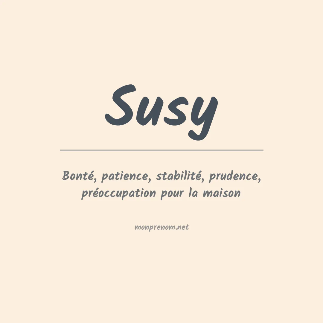 Prénom Susy