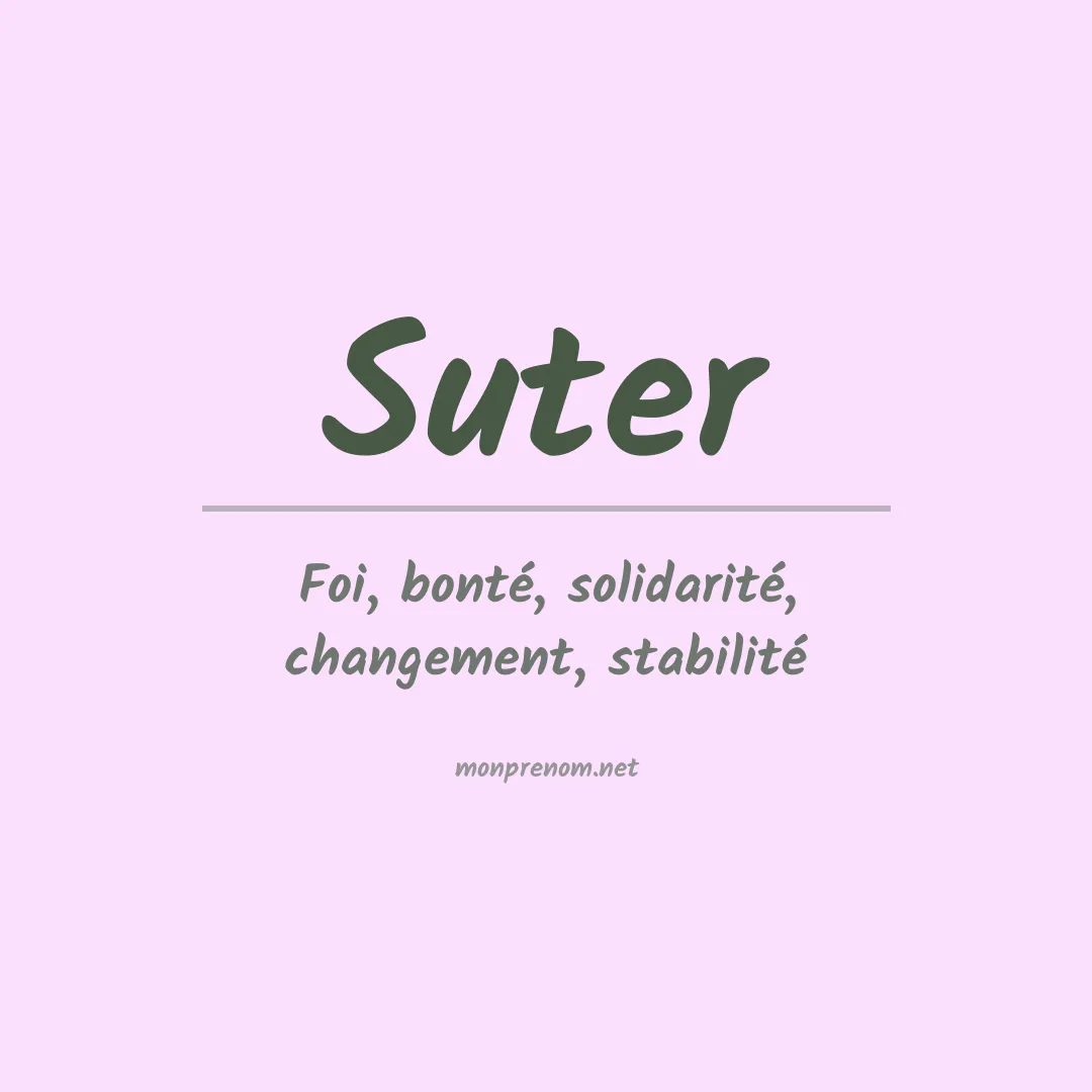 Prénom Suter