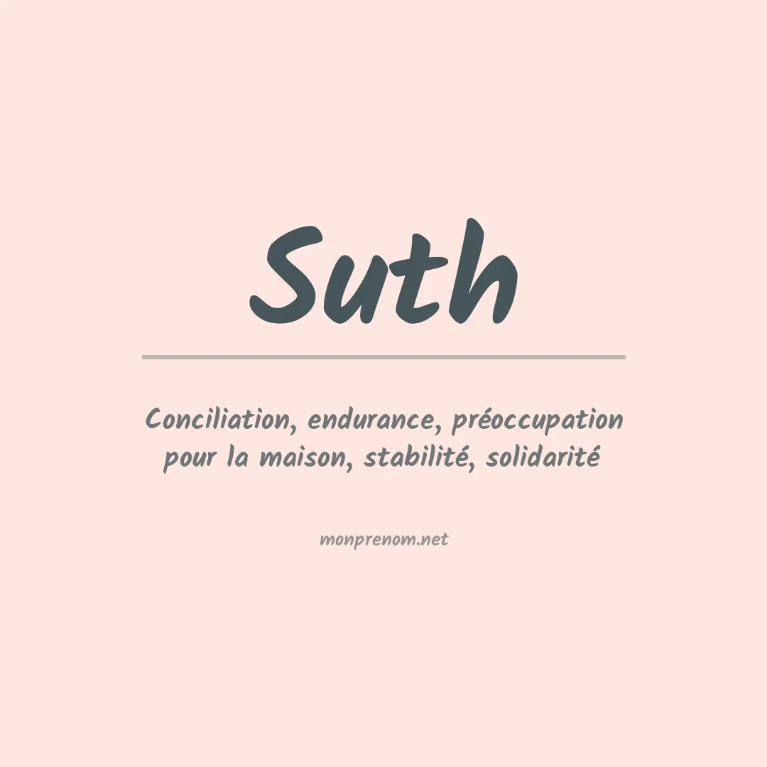 Signification du prénom Suth
