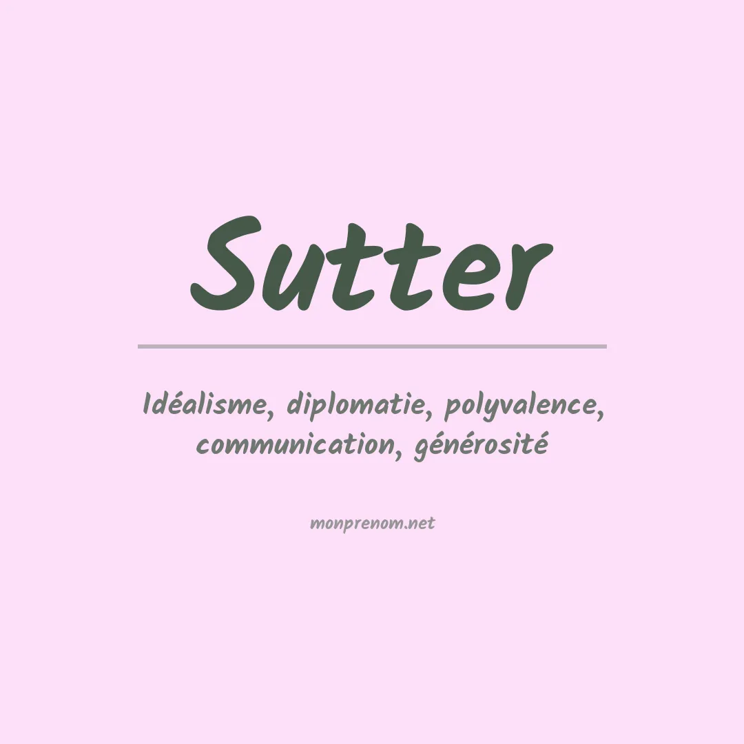 Prénom Sutter