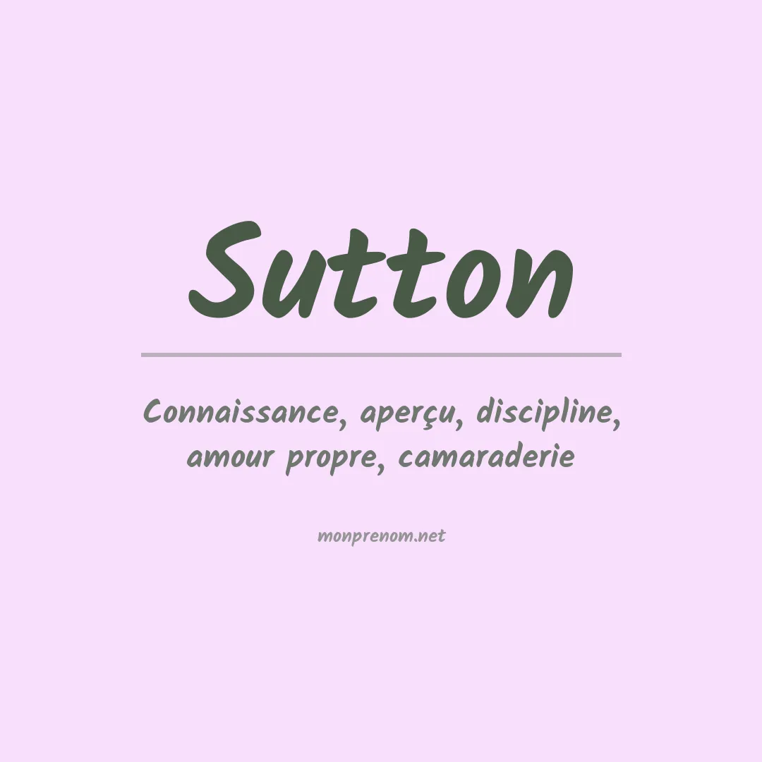 Prénom Sutton