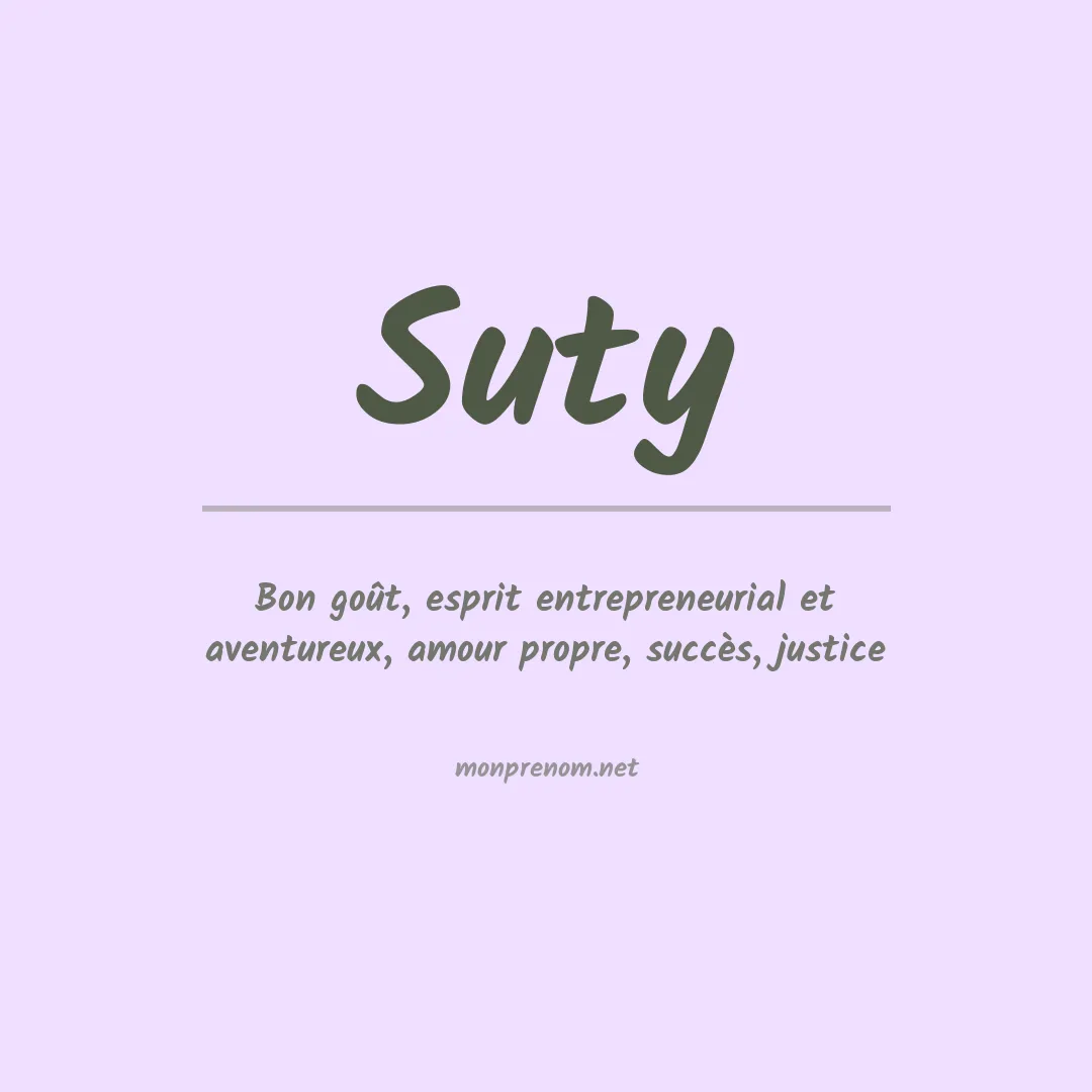 Prénom Suty