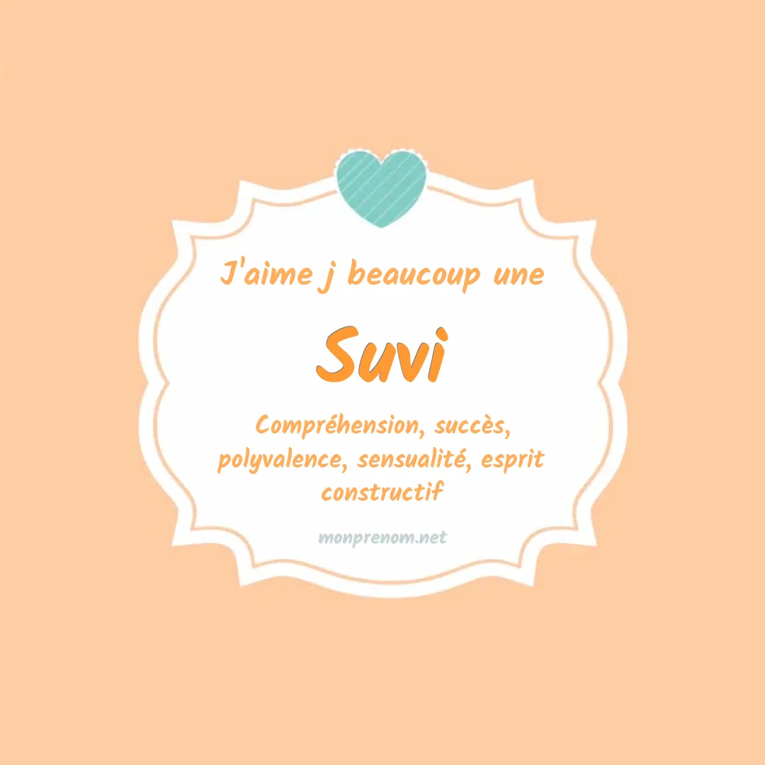 J'aime beaucoup Suvi