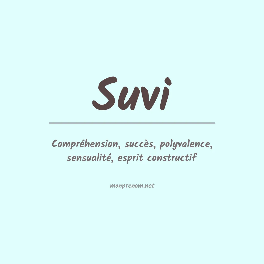 Signification du prénom Suvi