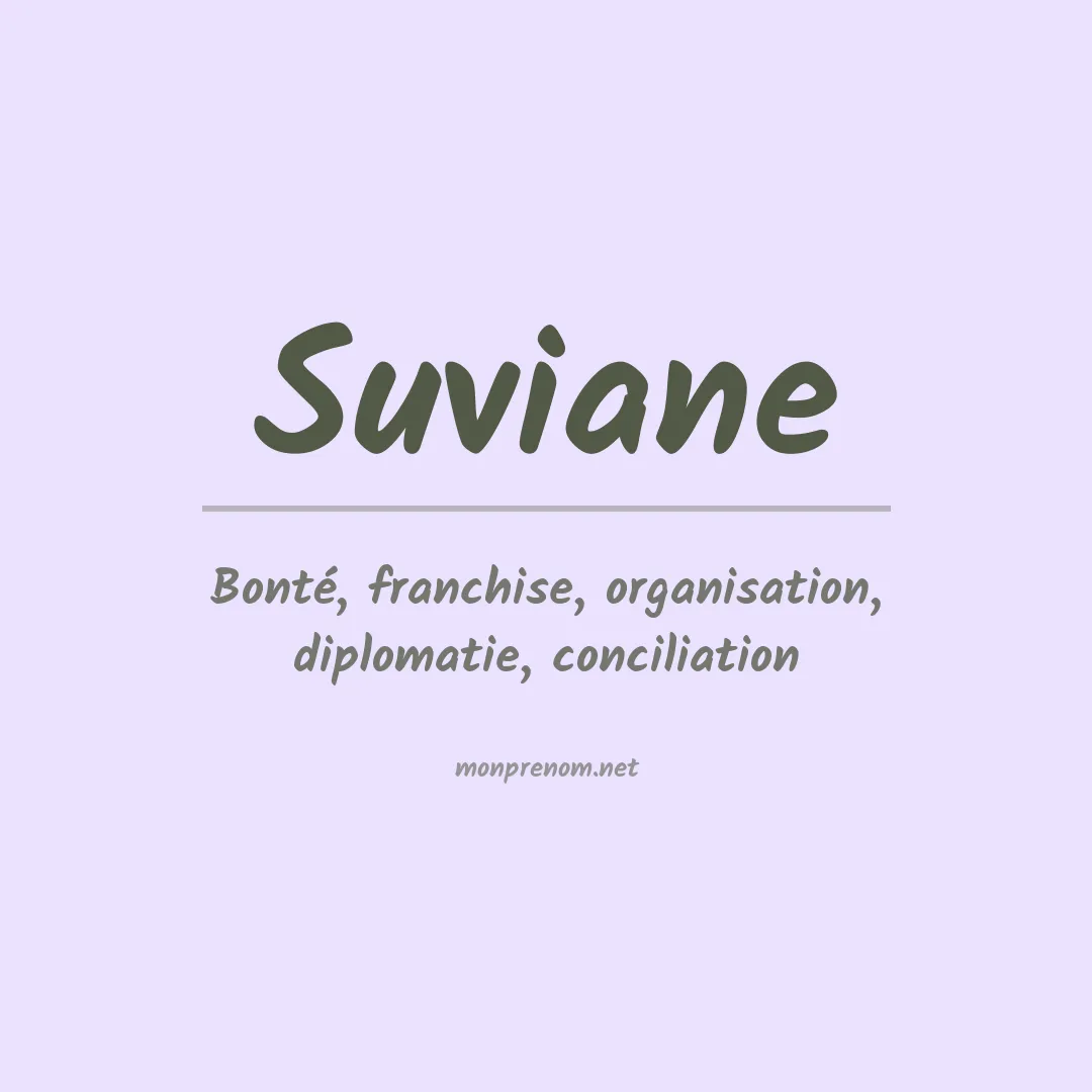Signification du prénom Suviane