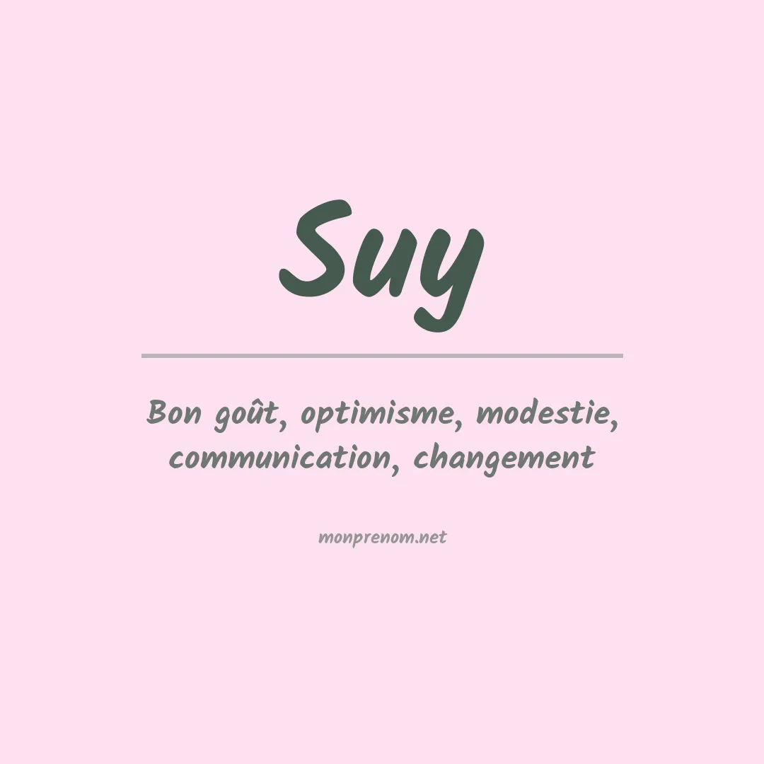 Prénom Suy