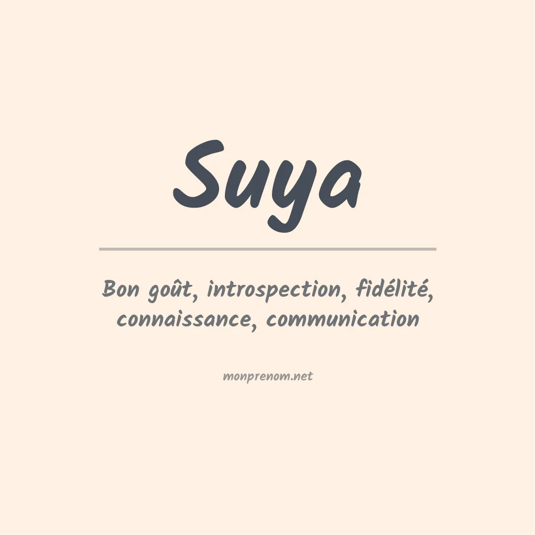 Prénom Suya