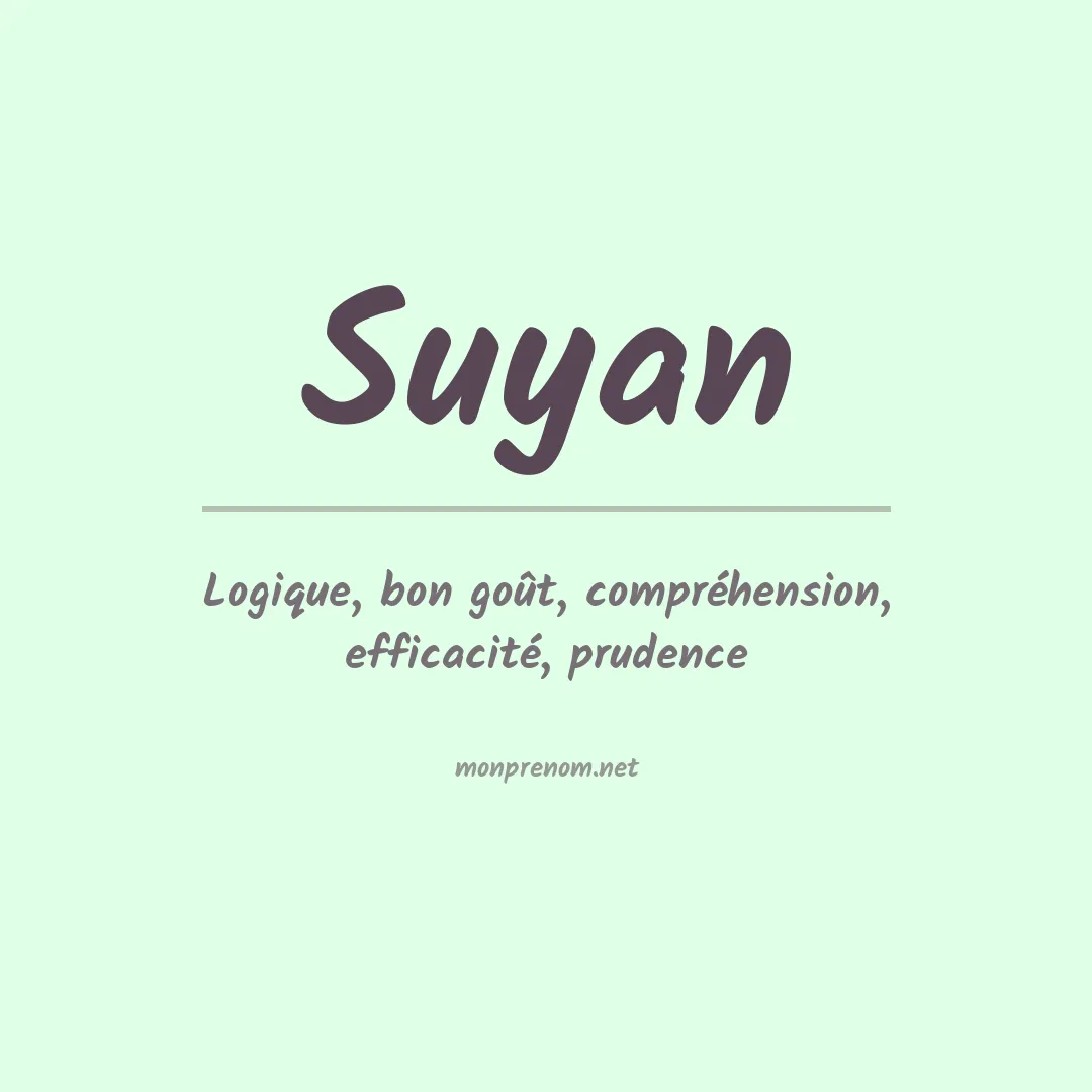 Prénom Suyan
