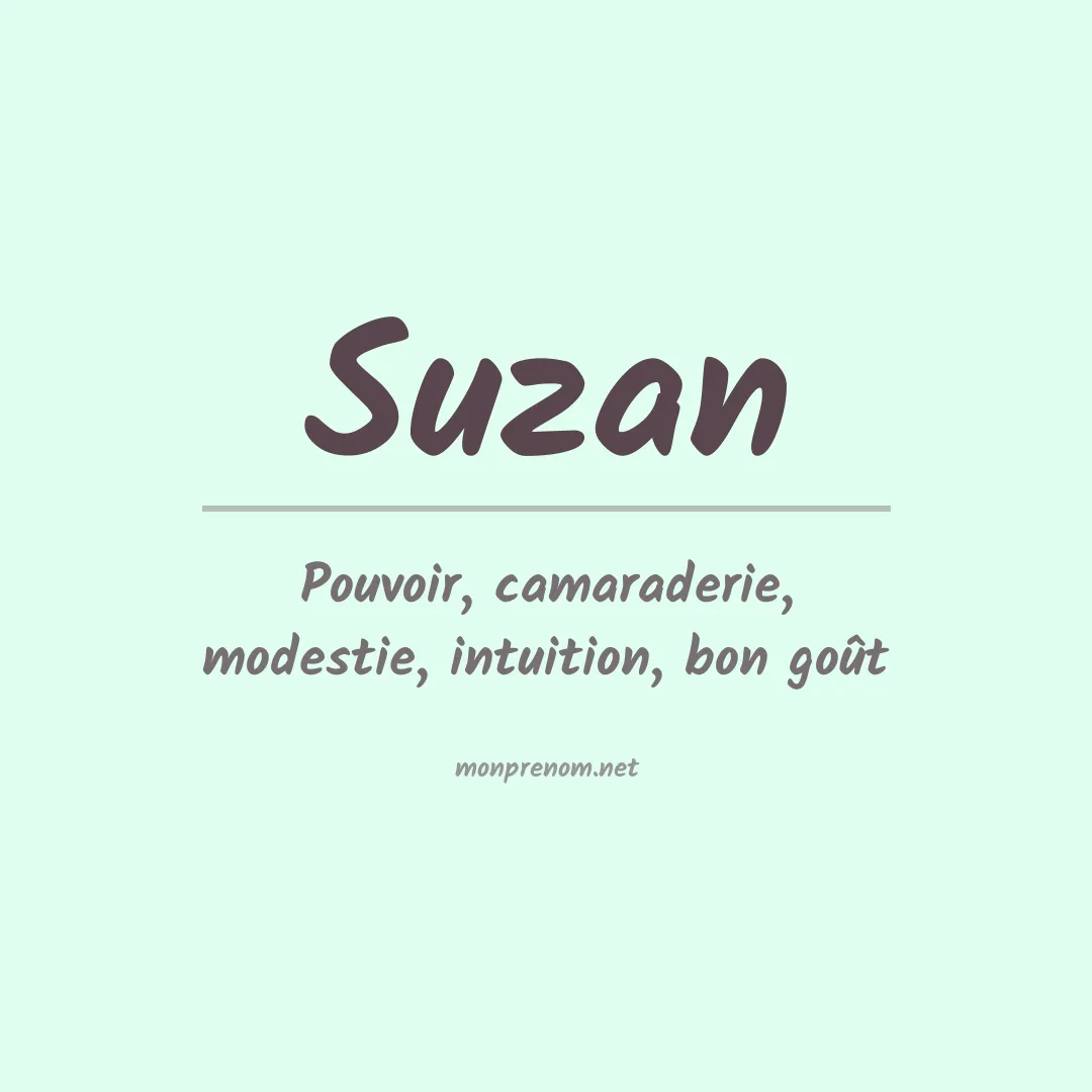 Prénom Suzan