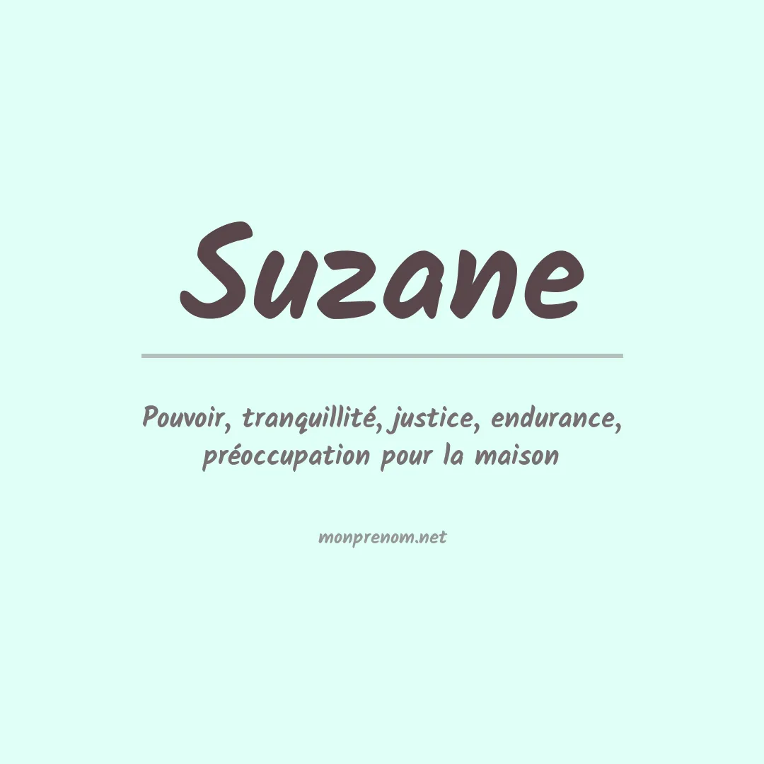Prénom Suzane