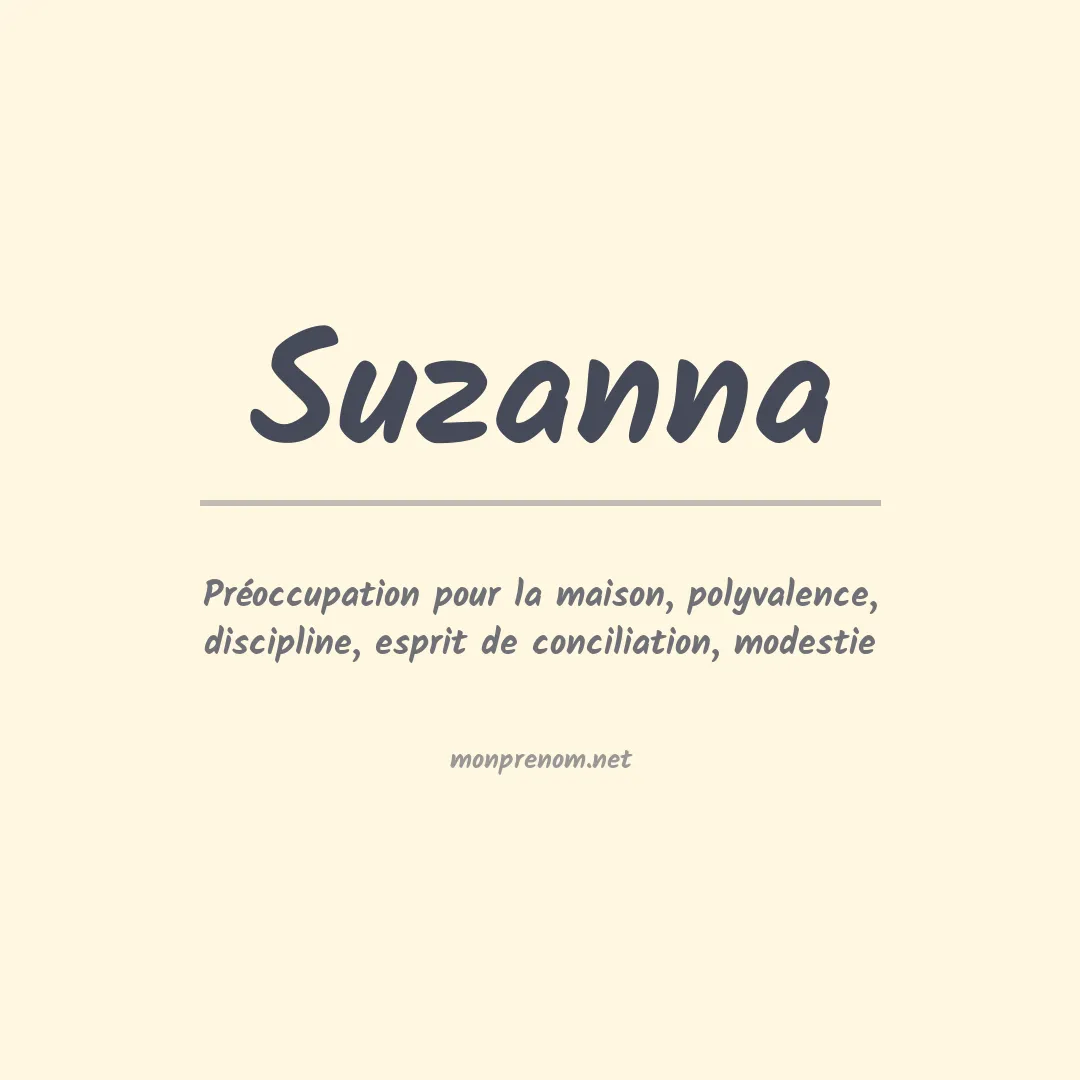 Signification du prénom Suzanna