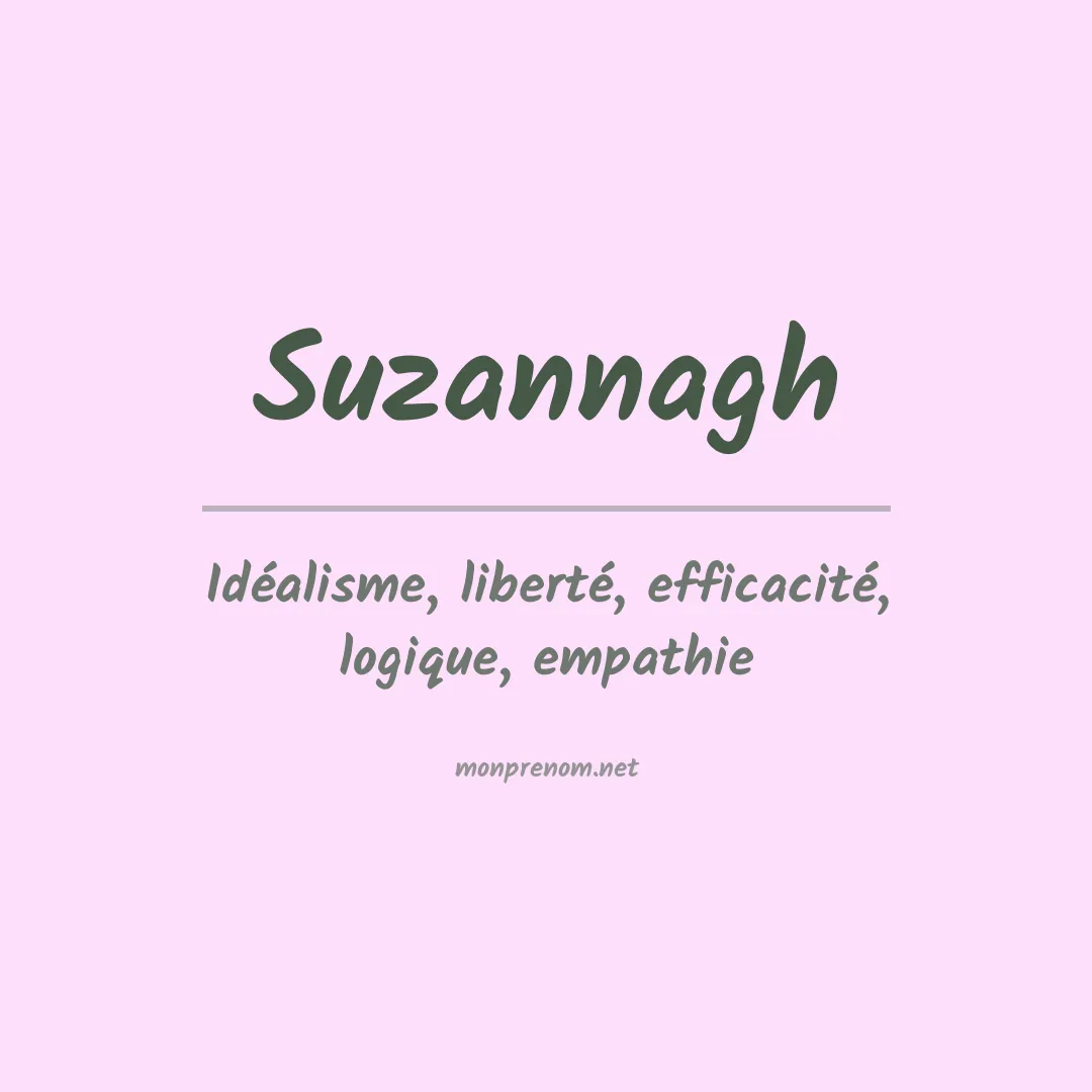 Signification du prénom Suzannagh