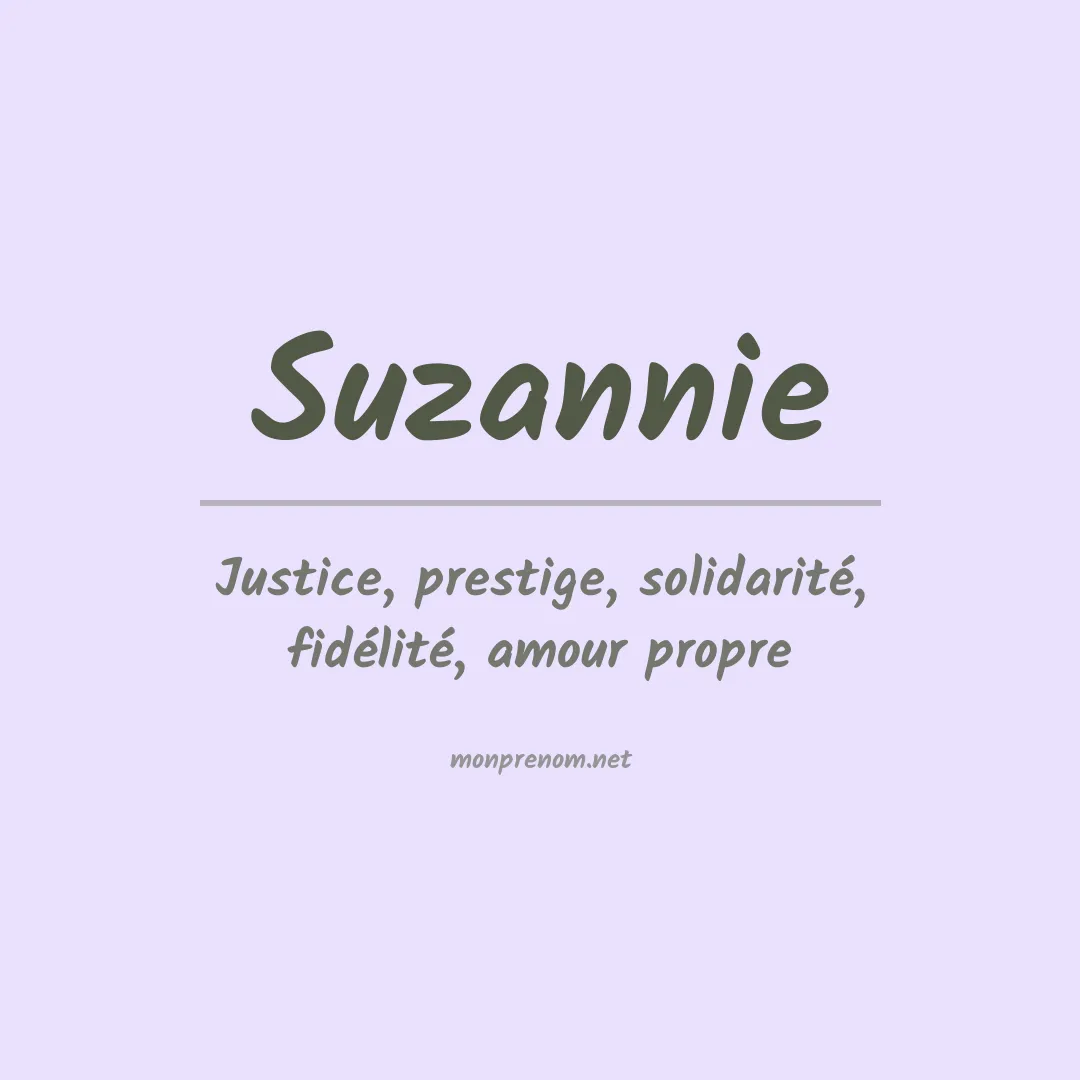 Signification du prénom Suzannie