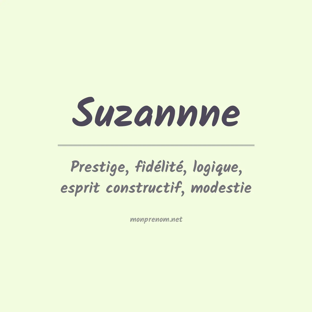 Signification du prénom Suzannne